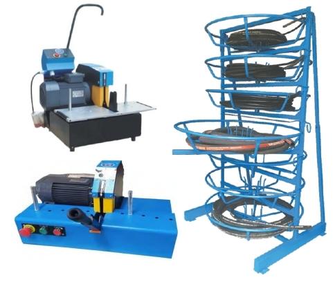 Maquinaria para corte de manguera y portarollos